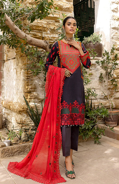 Rung By Al Zohaib Unstitched 3 Piece Embroidered Lawn Suits FE-23-08 - Festive Collection - Brand Mafia by Zonash