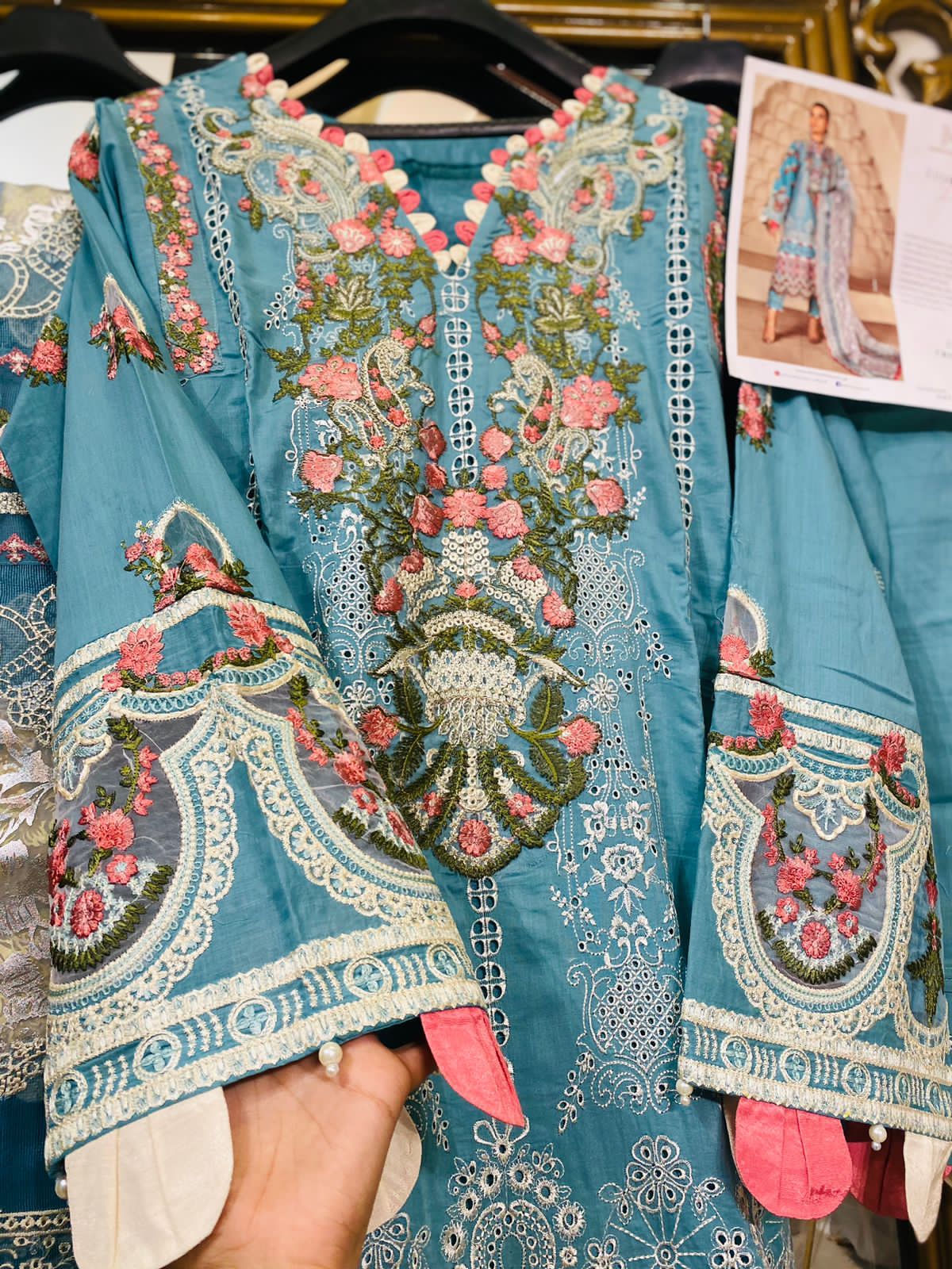 A Floral Dream By Maryam Hussain Stitched 3 Piece Embroidered Lawn Suit MH23 06 Crystal - Luxury Collection Brand Mafia by Zonash