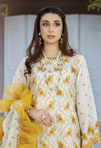 Adan's Libas Chantelle Chikankari Unstitched 3 Piece Embroidered Lawn Suit - D-03 - Summer Collection 2023 Brand Mafia by Zonash