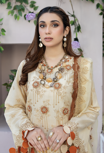 Adan's Libas Chantelle Chikankari Unstitched 3 Piece Embroidered Lawn Suit - D-08 - Summer Collection 2023 Brand Mafia by Zonash