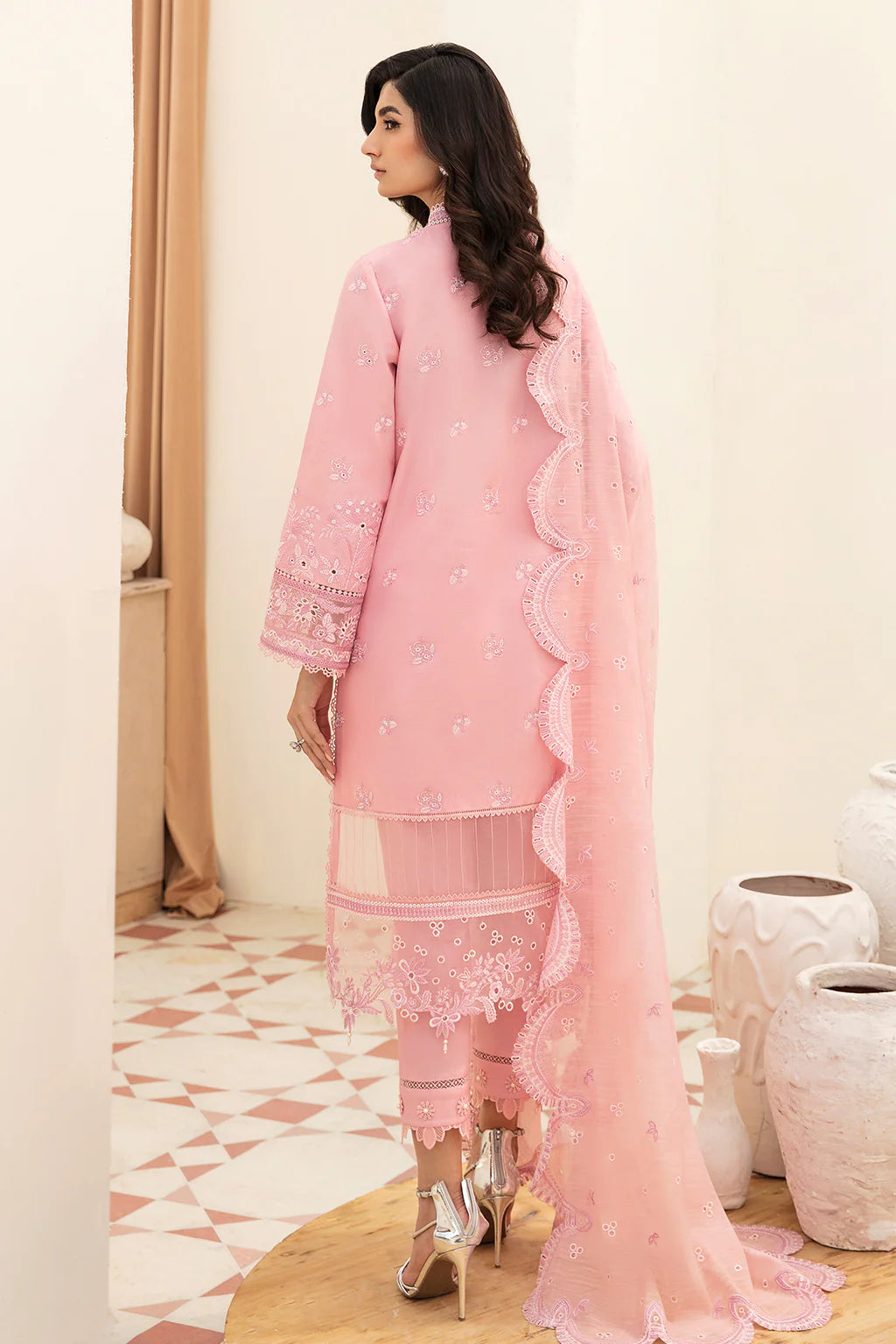 Afrozeh Unstitched 3 Piece Embroidered Lawn Suit FCAF23 AL-23-V3-02 Peony - Festive Collection Brand Mafia by Zonash