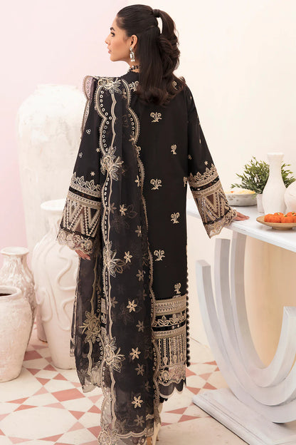 Afrozeh Unstitched 3 Piece Embroidered Lawn Suit FCAF23 AL-23-V3-07 Noir - Festive Collection Brand Mafia by Zonash