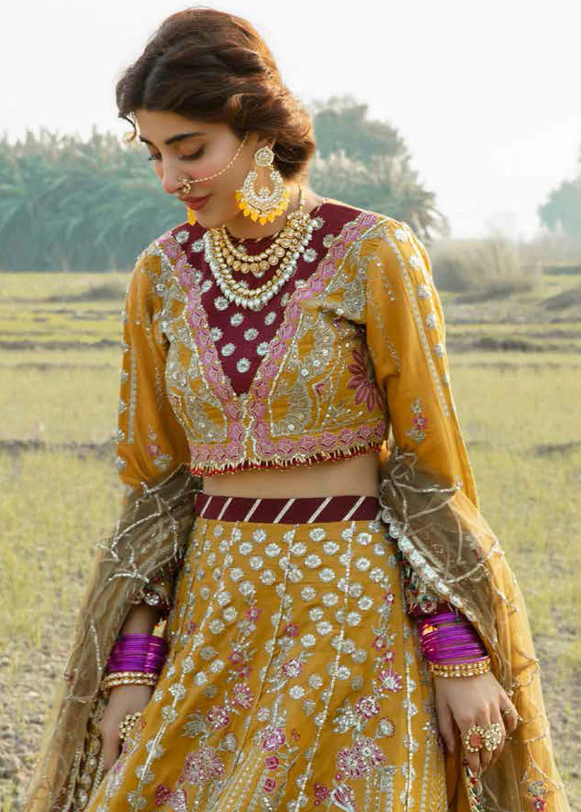 Alif by AJR Couture Unstitched 3 Piece Embroidered Raw Silk Suit AJR22GK AGK-06 Afreen - Wedding Collection Brand Mafia by Zonash