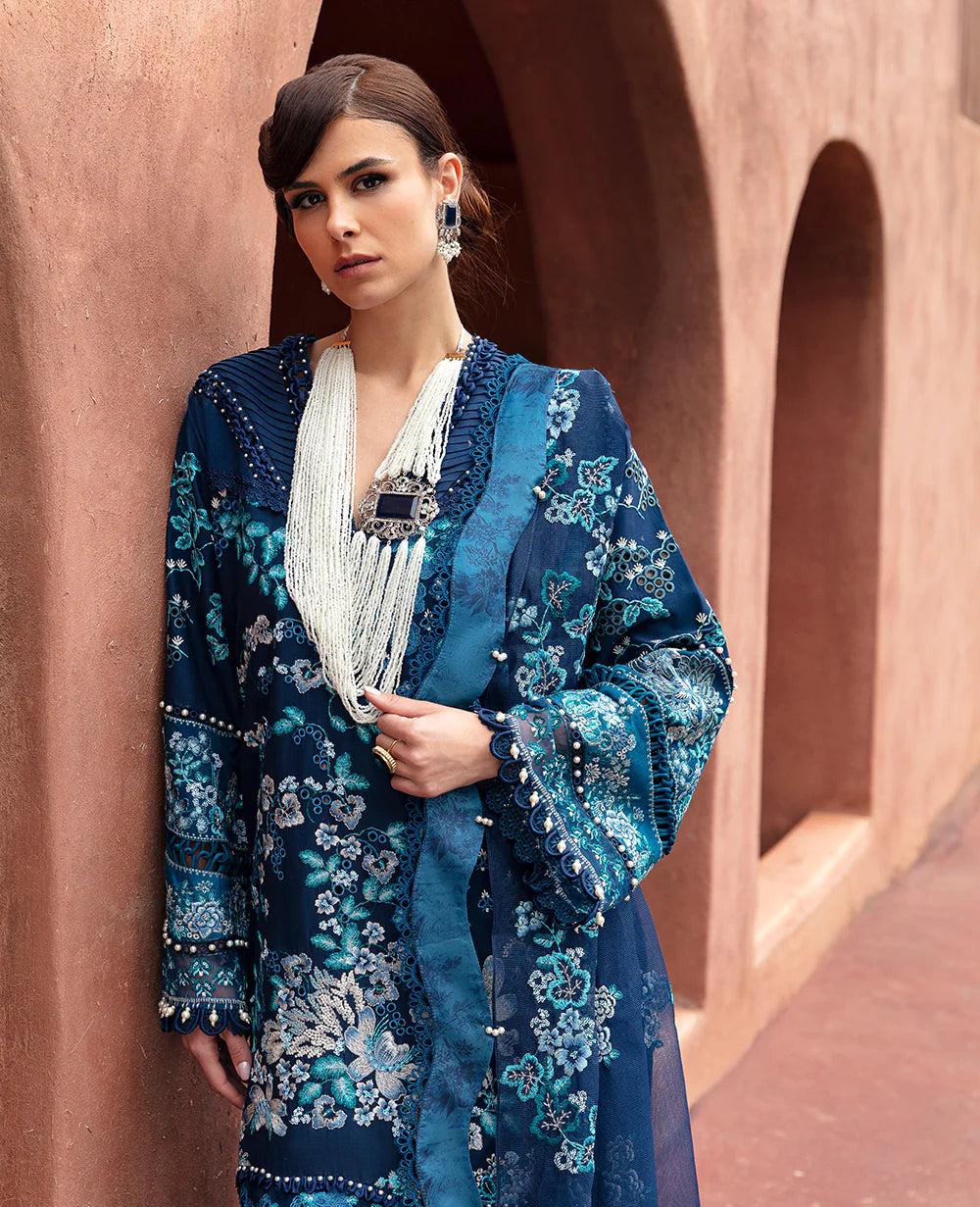 Amaani By Republic Womenswear Unstitched 3 Piece Embroidered Lawn Suit RW23A D-3A Nora - Luxury Eid Collection Brand Mafia by Zonash