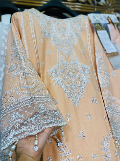 Anaya By Kiran Chaudhry Stitched 3 Piece Embroidered Lawn Suit ACL22-06-Sanya - Luxury Collection Brand Mafia by Zonash