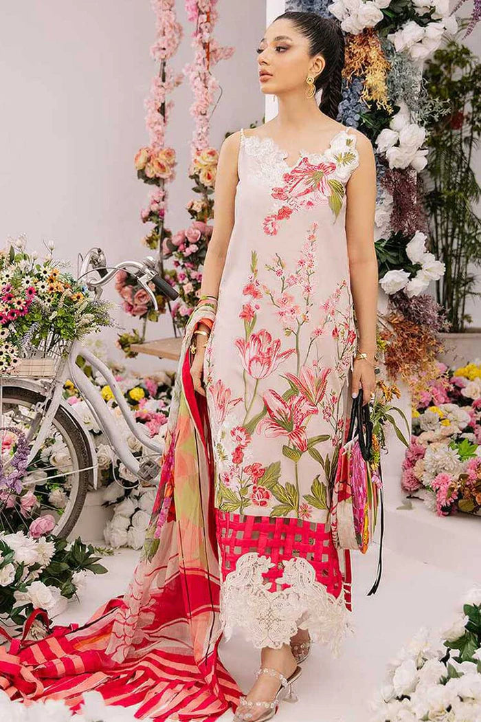 Ariana By Asifa & Nabeel Stitched 3 Piece Embroidered Lawn Suit - AMOUR 4A - Luxury Lawn Collection Brand Mafia by Zonash