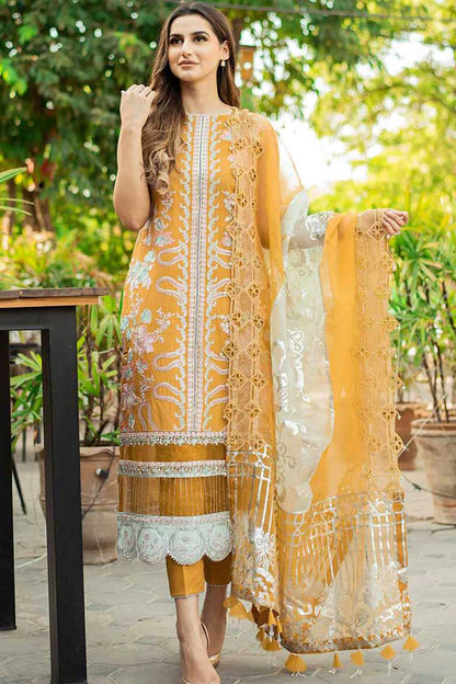 Ariana By Asifa & Nabeel Stitched 3 Piece Embroidered Lawn Suit - FLORIAN 6A - Luxury Lawn Collection Brand Mafia by Zonash