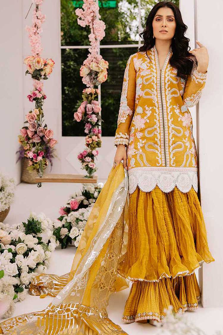 Ariana By Asifa & Nabeel Stitched 3 Piece Embroidered Lawn Suit - FLORIAN 6A - Luxury Lawn Collection Brand Mafia by Zonash