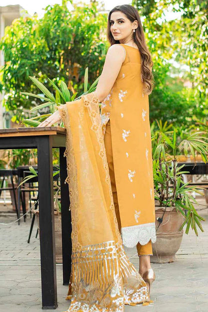 Ariana By Asifa & Nabeel Stitched 3 Piece Embroidered Lawn Suit - FLORIAN 6A - Luxury Lawn Collection Brand Mafia by Zonash