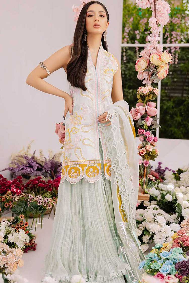 Ariana By Asifa & Nabeel Stitched 3 Piece Embroidered Lawn Suit - FLORIAN 6B - Luxury Lawn Collection Brand Mafia by Zonash