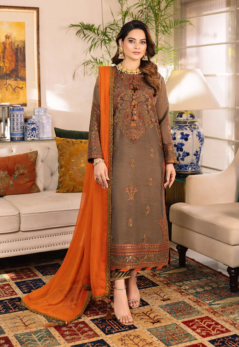 Asim Jofa Maahru, Noorie & Merub Embroidered 3Pc Unstitched Suit AJSM-33 Brand Mafia by Zonash