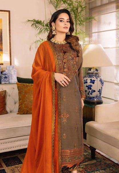 Asim Jofa Maahru, Noorie & Merub Embroidered 3Pc Unstitched Suit AJSM-33 Brand Mafia by Zonash