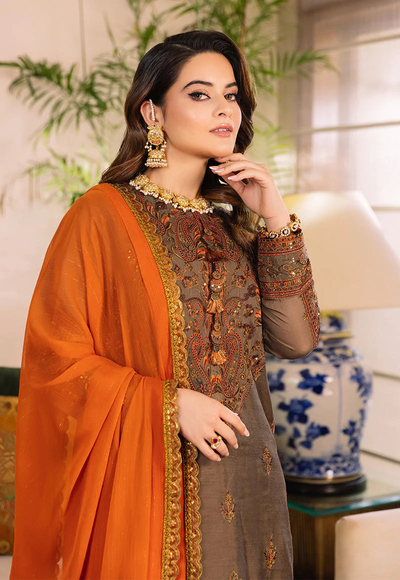 Asim Jofa Maahru, Noorie & Merub Embroidered 3Pc Unstitched Suit AJSM-33 Brand Mafia by Zonash