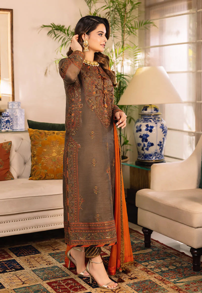 Asim Jofa Maahru, Noorie & Merub Embroidered 3Pc Unstitched Suit AJSM-33 Brand Mafia by Zonash