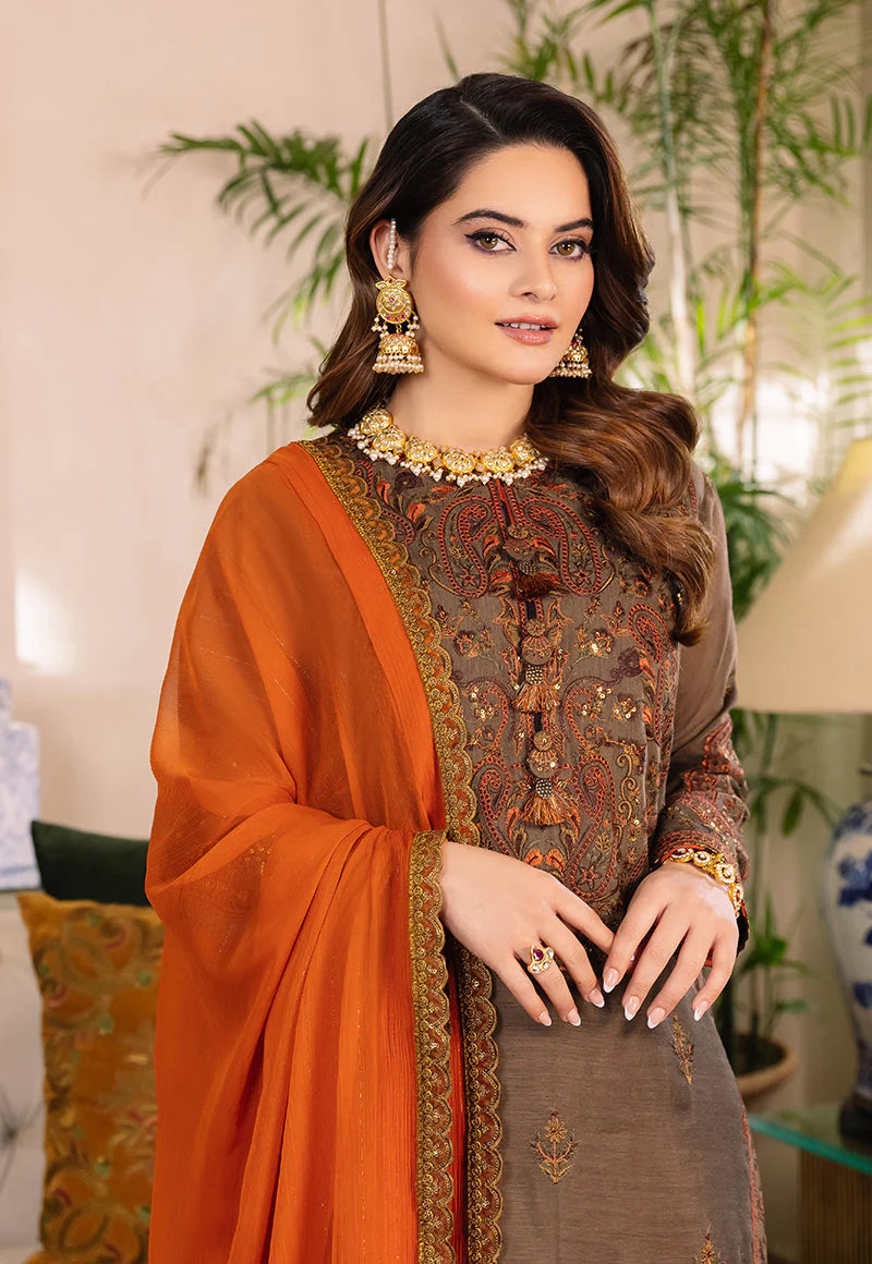 Asim Jofa Maahru, Noorie & Merub Embroidered 3Pc Unstitched Suit AJSM-33 Brand Mafia by Zonash