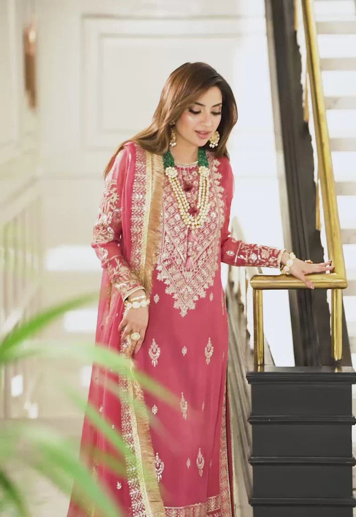 Asim Jofa Maahru, Noorie & Merub Embroidered 3Pc Unstitched Suit AJSM-42 Brand Mafia by Zonash