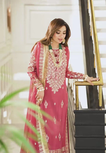 Asim Jofa Maahru, Noorie & Merub Embroidered 3Pc Unstitched Suit AJSM-42 Brand Mafia by Zonash