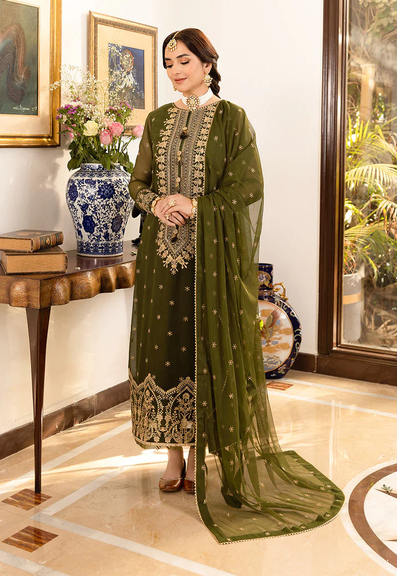 Asim Jofa Maahru, Noorie & Merub Embroidered 3Pc Unstitched Suit AJSM-43 Brand Mafia by Zonash