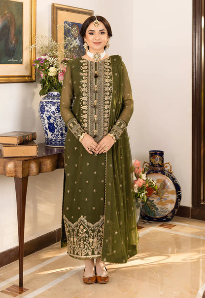 Asim Jofa Maahru, Noorie & Merub Embroidered 3Pc Unstitched Suit AJSM-43 Brand Mafia by Zonash