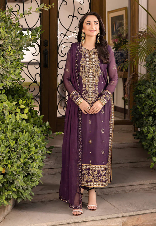 Asim Jofa Maahru, Noorie & Merub Embroidered 3Pc Unstitched Suit AJSM-44 Brand Mafia by Zonash