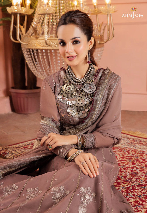 Asim Jofa Mehr-o-Maah Embroidered Suits Unstitched 3 Piece AJM-17 - Luxury Festive Collection Brand Mafia by Zonash