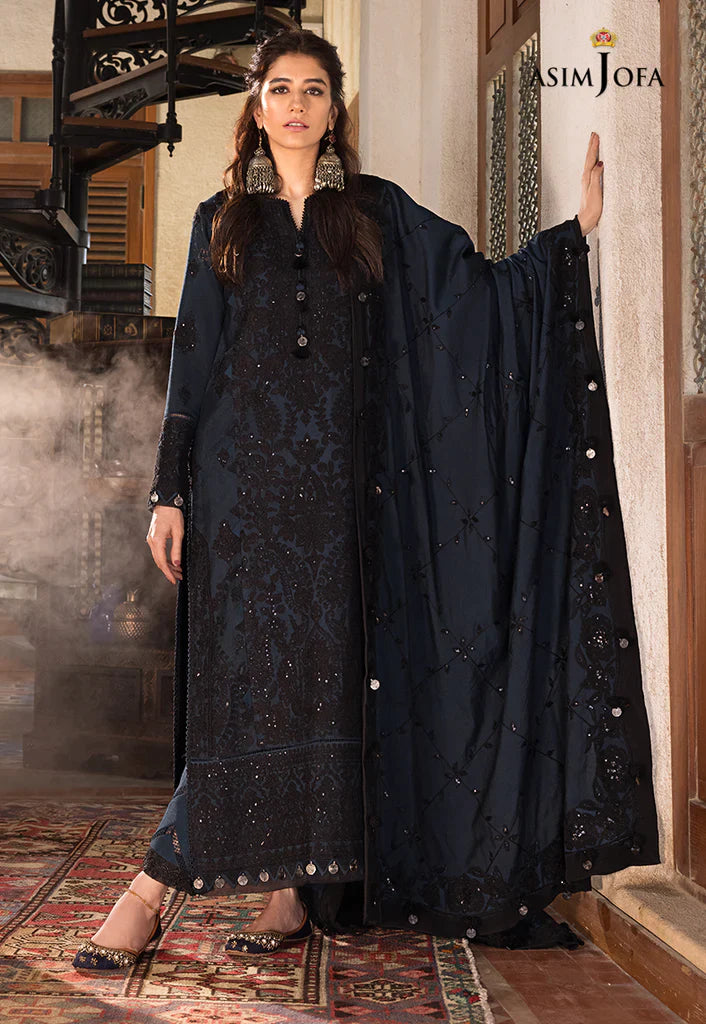 Asim Jofa The Syra Embroidered Suits Unstitched 3 Piece AJK-13 - Winter Collection Brand Mafia by Zonash