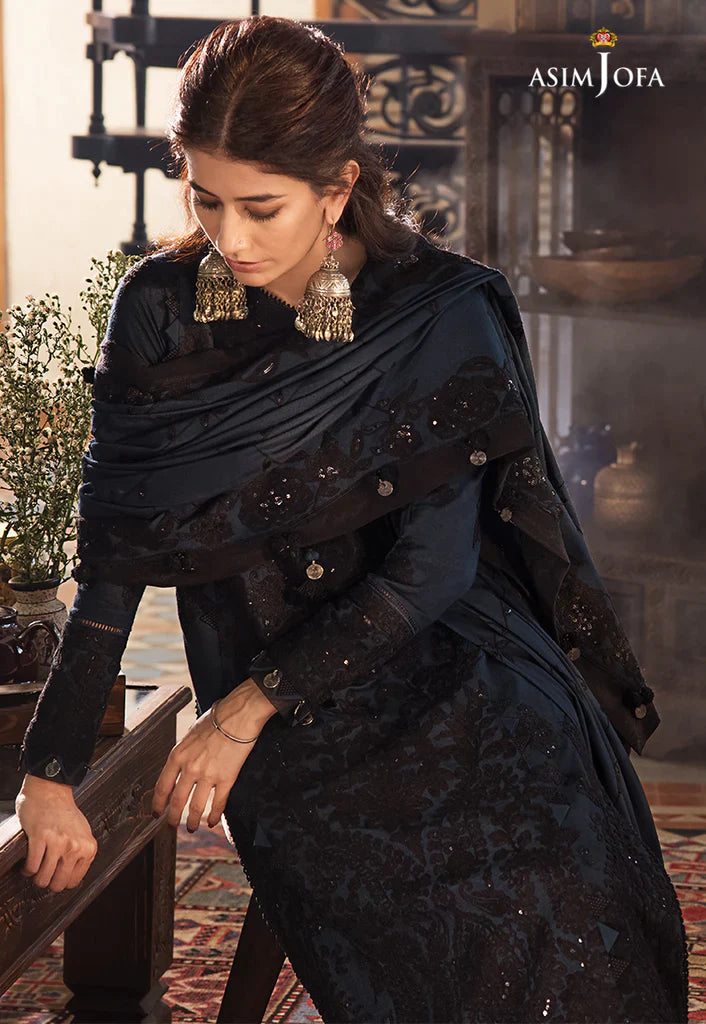 Asim Jofa The Syra Embroidered Suits Unstitched 3 Piece AJK-13 - Winter Collection Brand Mafia by Zonash