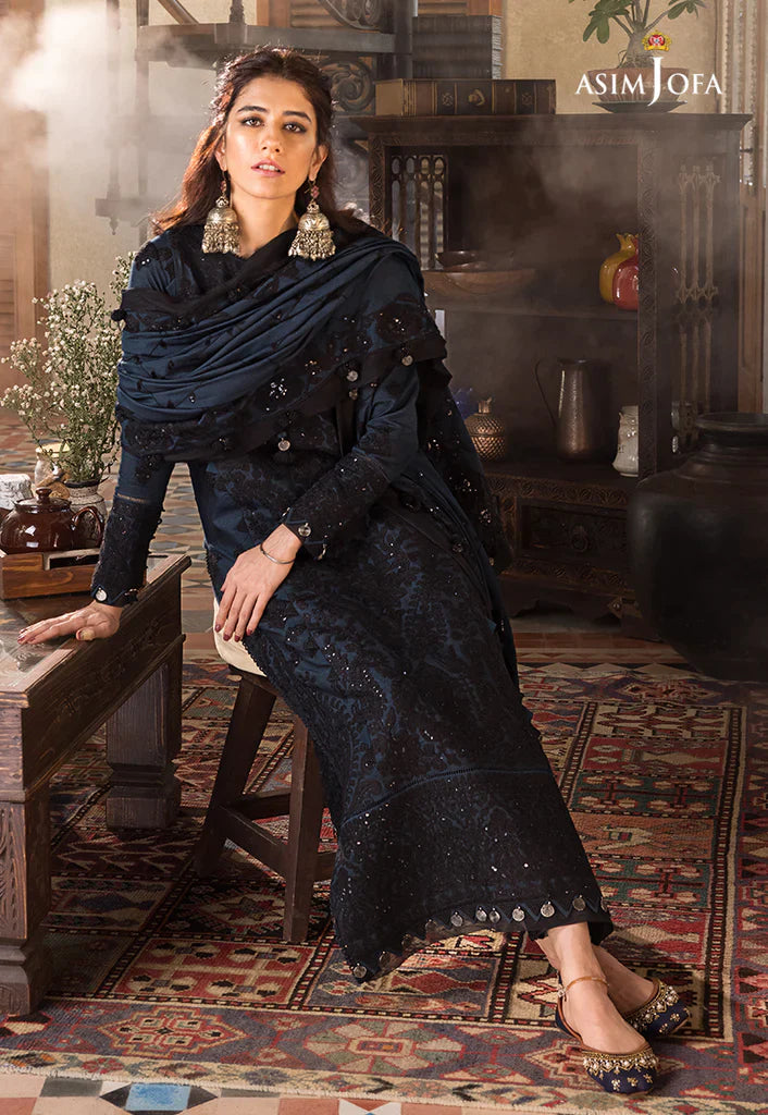 Asim Jofa The Syra Embroidered Suits Unstitched 3 Piece AJK-13 - Winter Collection Brand Mafia by Zonash