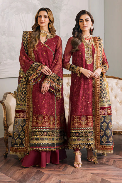 Baroque Chantelle Unstitched 3 Piece Embroidered Chiffon Suit - BQU-CH12-D07 - Luxury Wedding Collection - Brand Mafia by Zonash