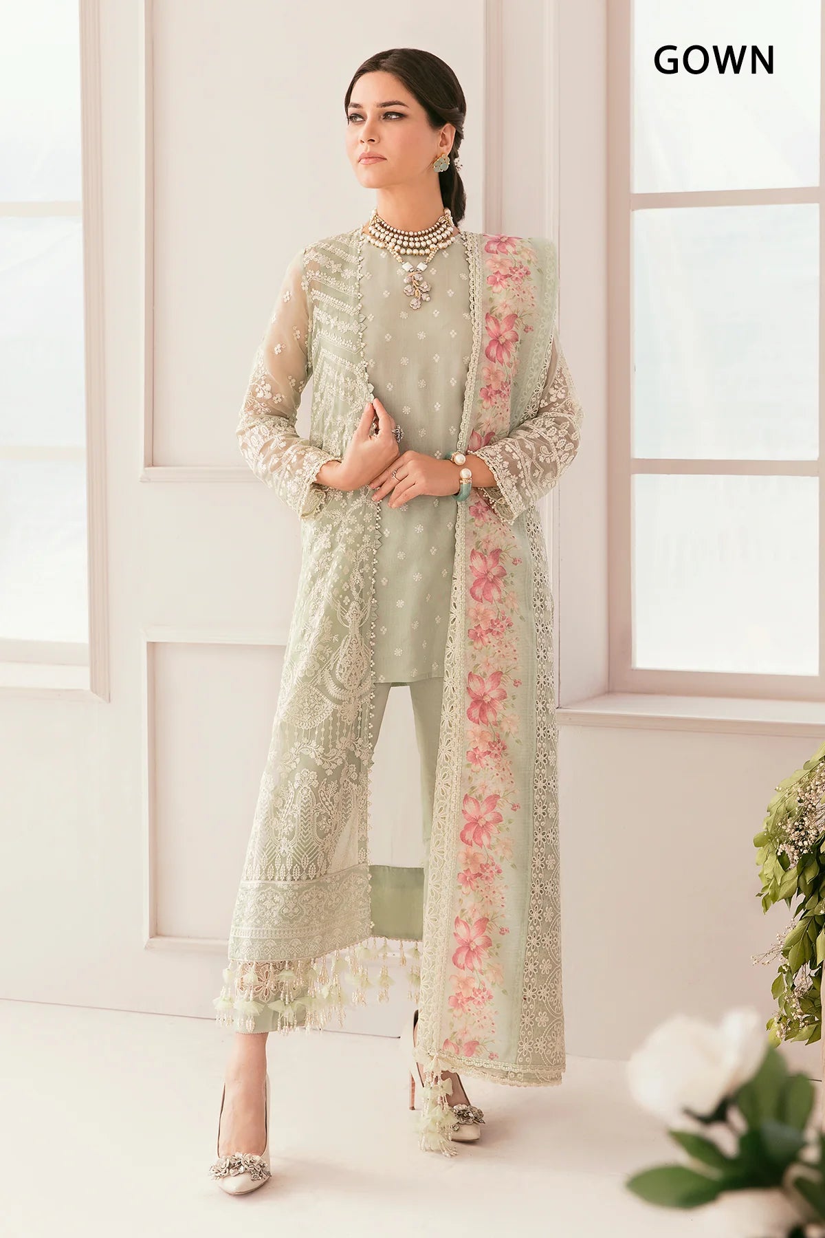 Baroque Chantelle Unstitched 3 Piece Embroidered Chiffon Suit Vol 11-01 Brand Mafia by Zonash