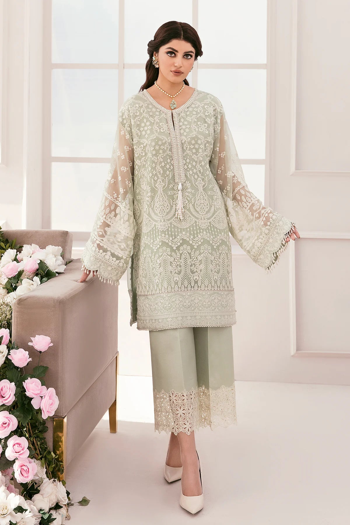 Baroque Chantelle Unstitched 3 Piece Embroidered Chiffon Suit Vol 11-01 Brand Mafia by Zonash