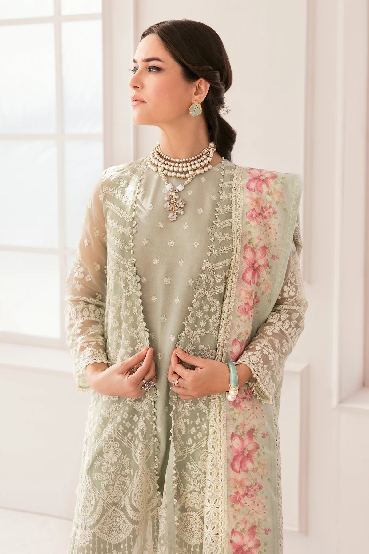 Baroque Chantelle Unstitched 3 Piece Embroidered Chiffon Suit Vol 11-01 Brand Mafia by Zonash