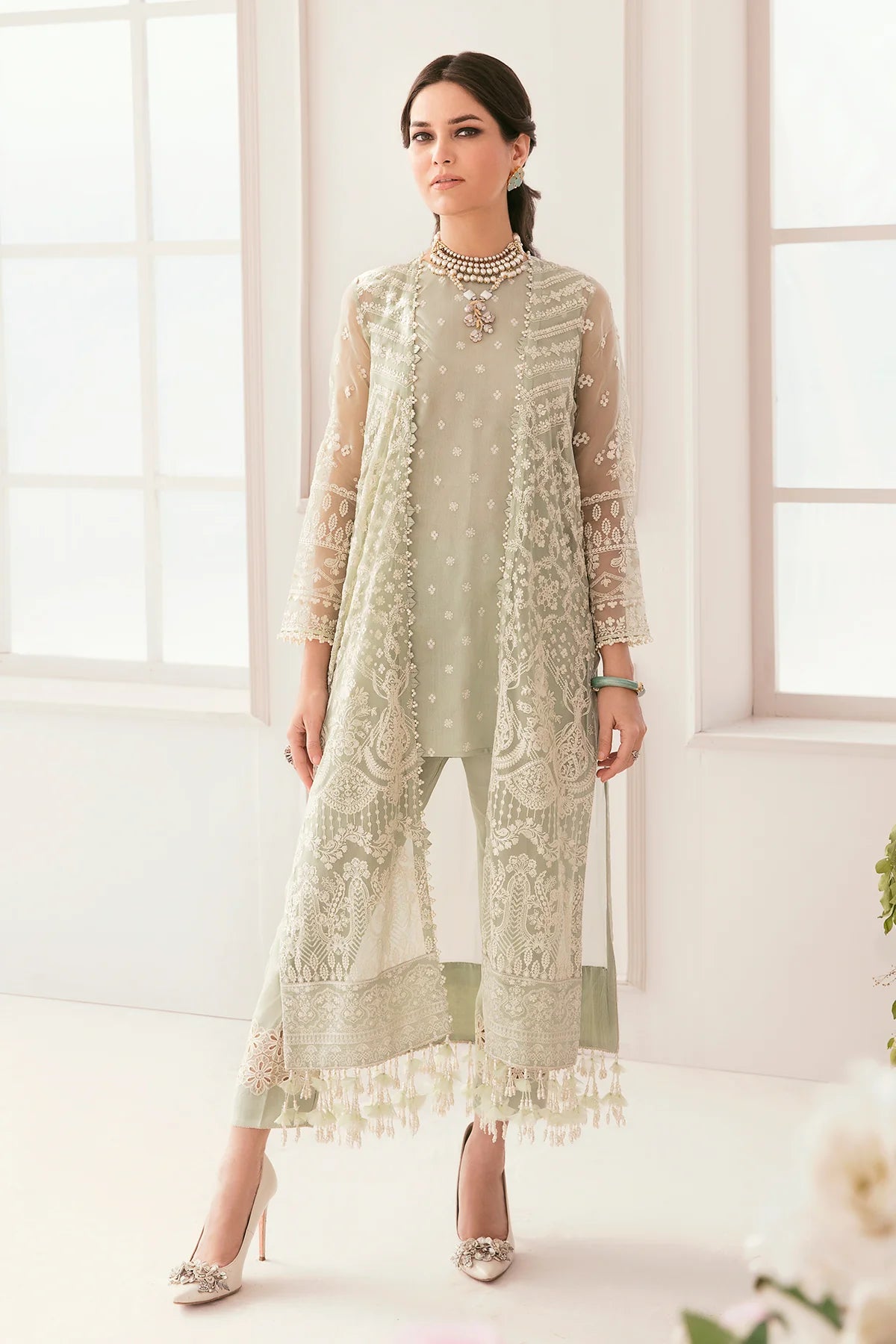 Baroque Chantelle Unstitched 3 Piece Embroidered Chiffon Suit Vol 11-01 Brand Mafia by Zonash