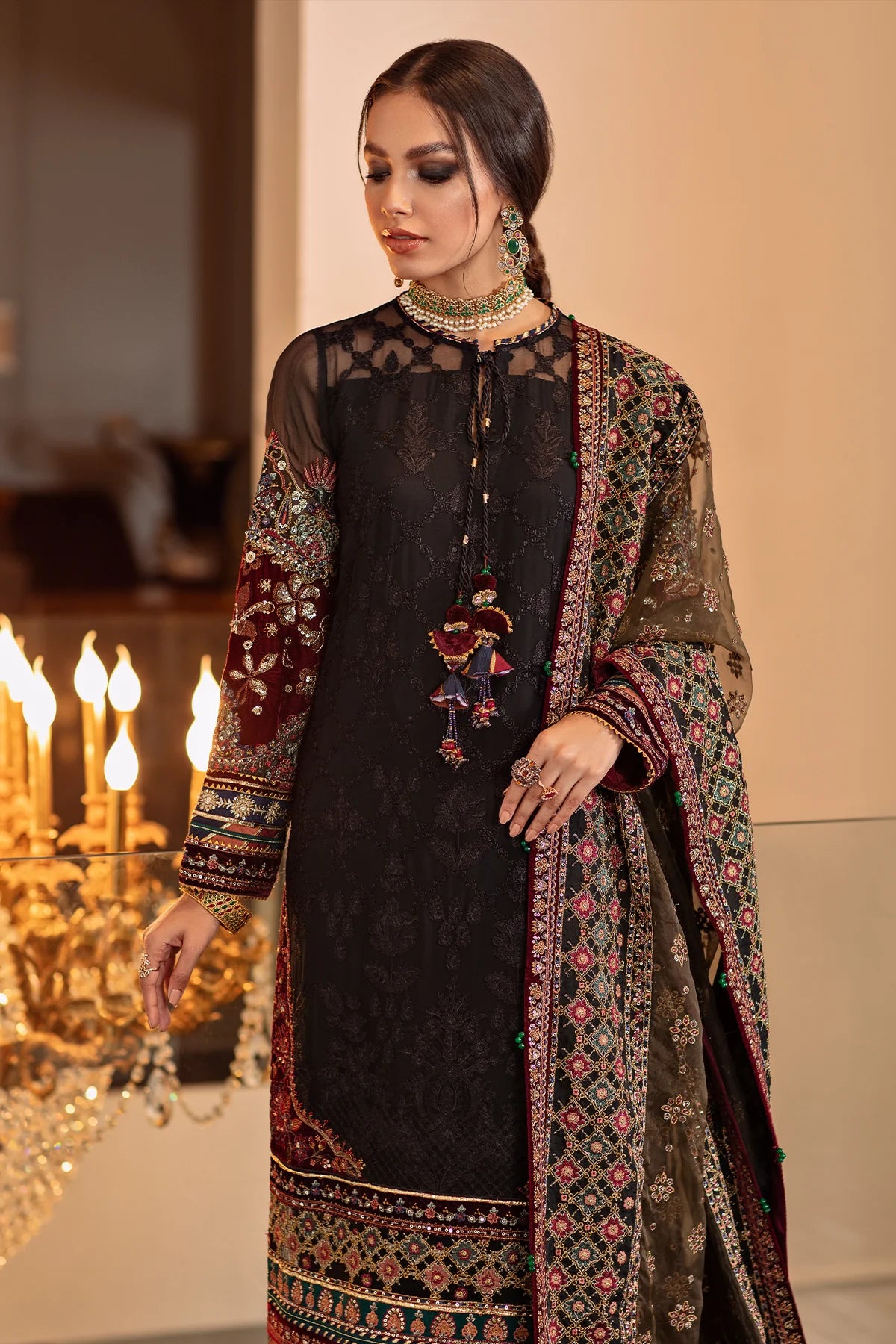 Baroque Chantelle Unstitched 3 Piece Embroidered Chiffon Suit Vol 9-04 Brand Mafia by Zonash