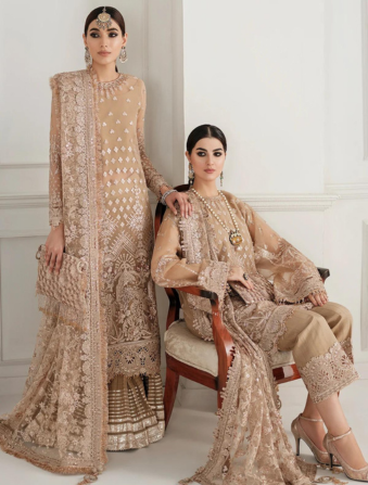 Baroque Chantelle Unstitched 3 Piece Embroidered Chiffon Suits Vol-10 - D04 Brand Mafia by Zonash