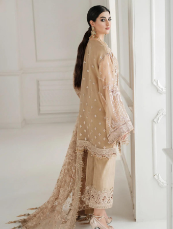 Baroque Chantelle Unstitched 3 Piece Embroidered Chiffon Suits Vol-10 - D04 Brand Mafia by Zonash