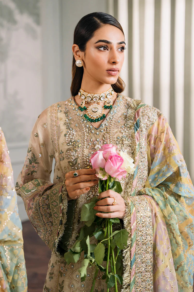 Baroque Chantelle Unstitched 3 Piece Embroidered Masuri Suit - BQU-CH12-D04 - Luxury Wedding Collection - Brand Mafia by Zonash