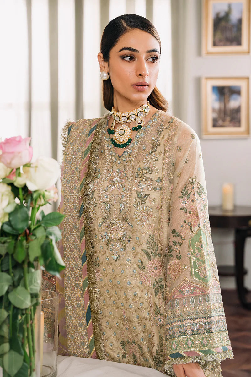 Baroque Chantelle Unstitched 3 Piece Embroidered Masuri Suit - BQU-CH12-D04 - Luxury Wedding Collection - Brand Mafia by Zonash