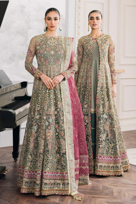 Baroque Chantelle Unstitched 3 Piece Embroidered Net Suit - BQU-CH12-D02 - Luxury Wedding Collection - Brand Mafia by Zonash