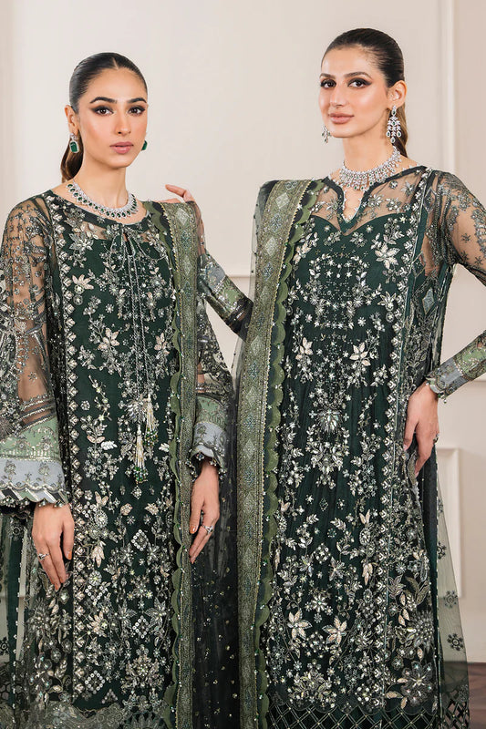 Baroque Chantelle Unstitched 3 Piece Embroidered Net Suit - BQU-CH12-D05 - Luxury Wedding Collection - Brand Mafia by Zonash