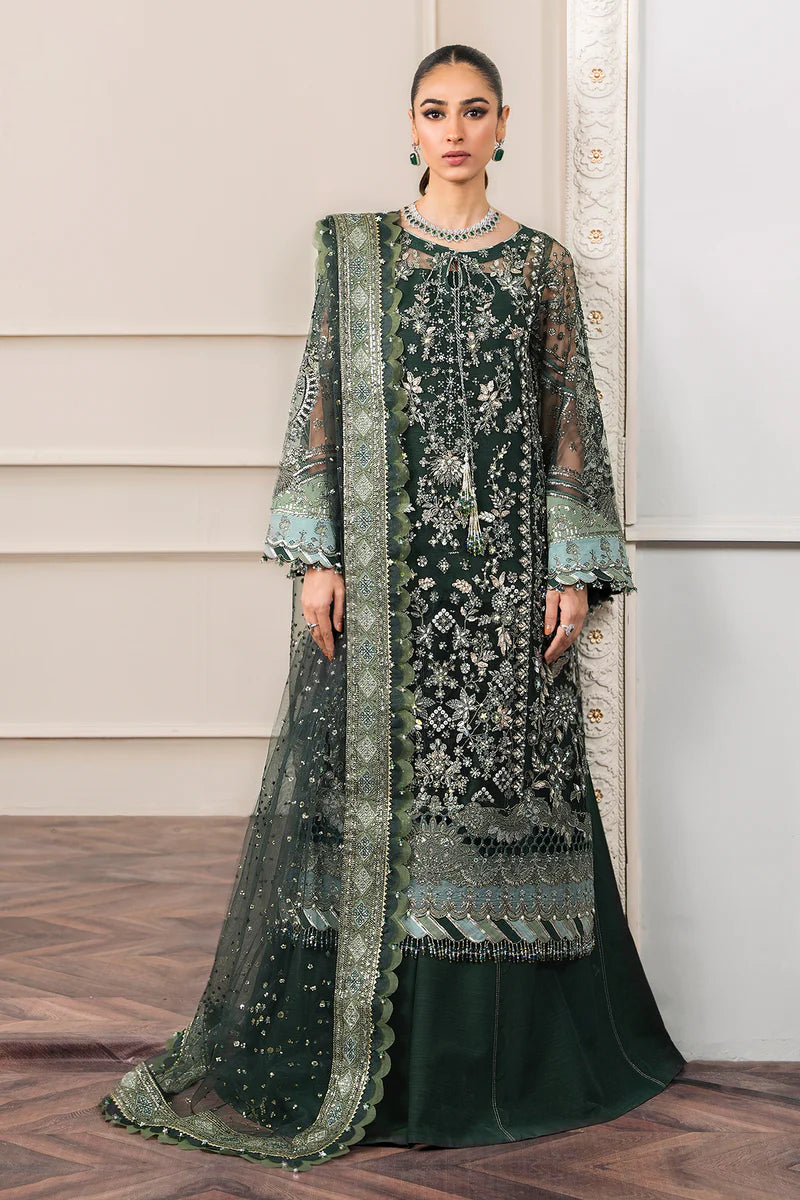 Baroque Chantelle Unstitched 3 Piece Embroidered Net Suit - BQU-CH12-D05 - Luxury Wedding Collection - Brand Mafia by Zonash