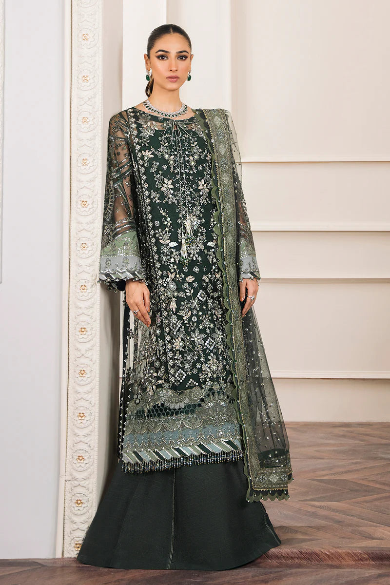 Baroque Chantelle Unstitched 3 Piece Embroidered Net Suit - BQU-CH12-D05 - Luxury Wedding Collection - Brand Mafia by Zonash