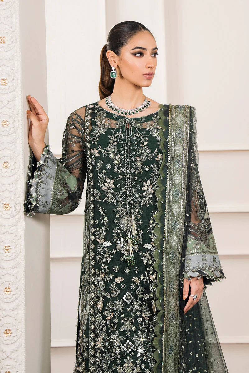 Baroque Chantelle Unstitched 3 Piece Embroidered Net Suit - BQU-CH12-D05 - Luxury Wedding Collection - Brand Mafia by Zonash