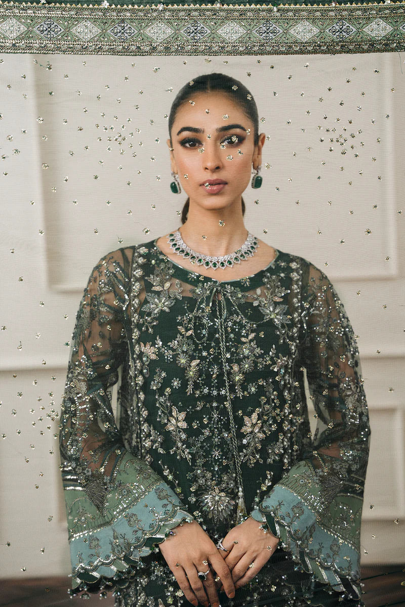 Baroque Chantelle Unstitched 3 Piece Embroidered Net Suit - BQU-CH12-D05 - Luxury Wedding Collection - Brand Mafia by Zonash