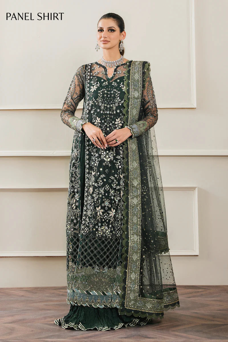 Baroque Chantelle Unstitched 3 Piece Embroidered Net Suit - BQU-CH12-D05 - Luxury Wedding Collection - Brand Mafia by Zonash