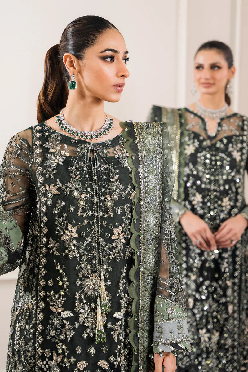 Baroque Chantelle Unstitched 3 Piece Embroidered Net Suit - BQU-CH12-D05 - Luxury Wedding Collection - Brand Mafia by Zonash