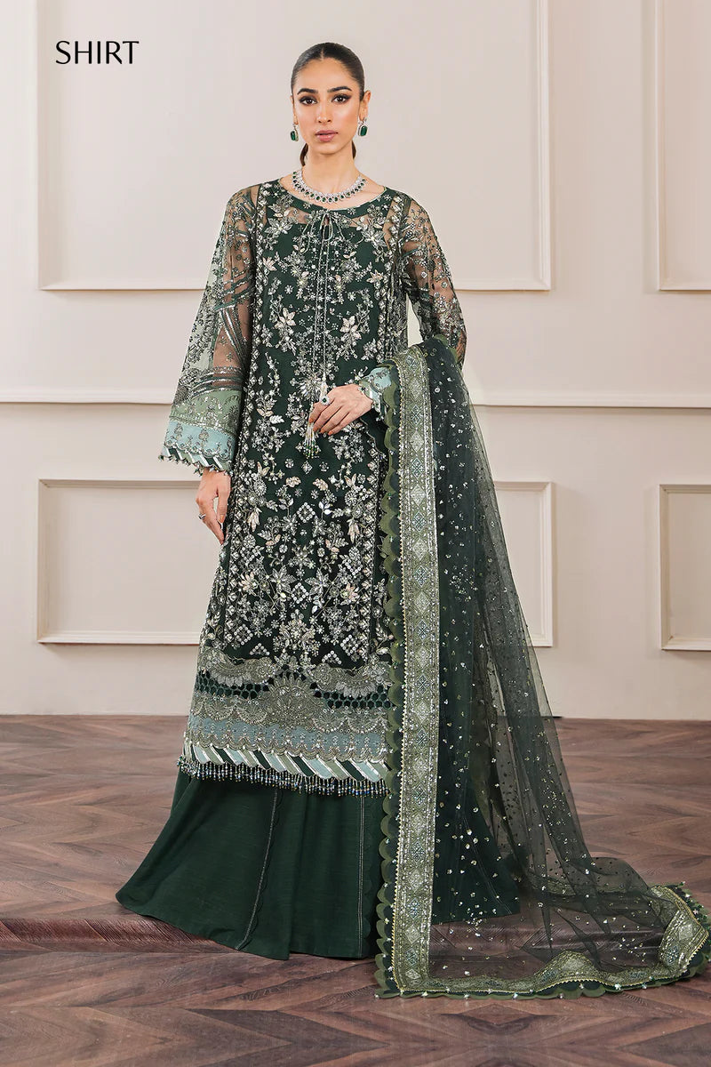 Baroque Chantelle Unstitched 3 Piece Embroidered Net Suit - BQU-CH12-D05 - Luxury Wedding Collection - Brand Mafia by Zonash