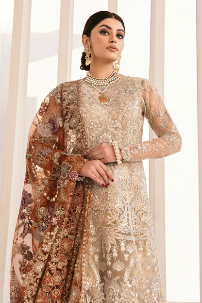 Baroque Chantelle Unstitched 3 Piece Embroidered Net Suit Vol 11-03 Brand Mafia by Zonash