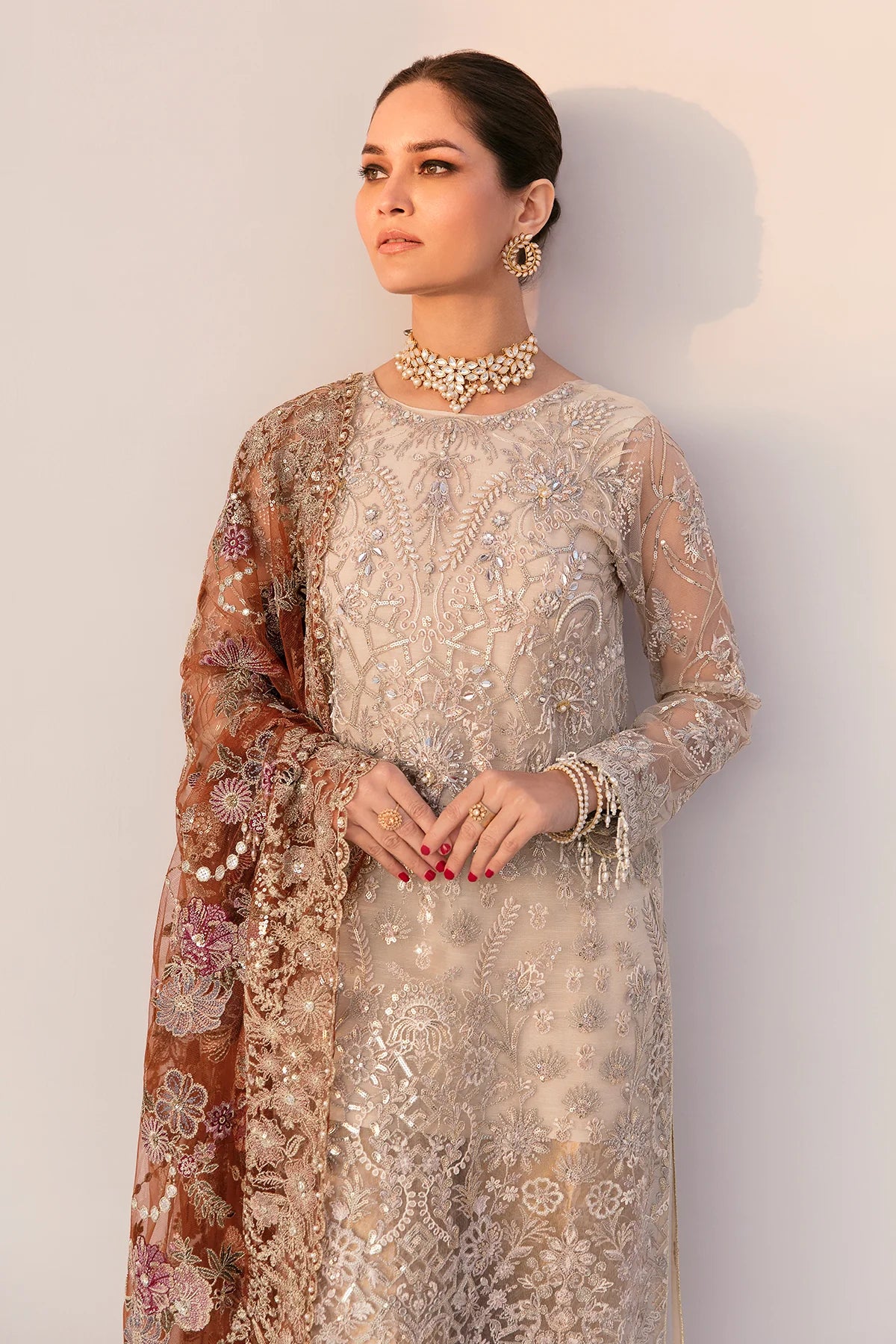 Baroque Chantelle Unstitched 3 Piece Embroidered Net Suit Vol 11-03 Brand Mafia by Zonash