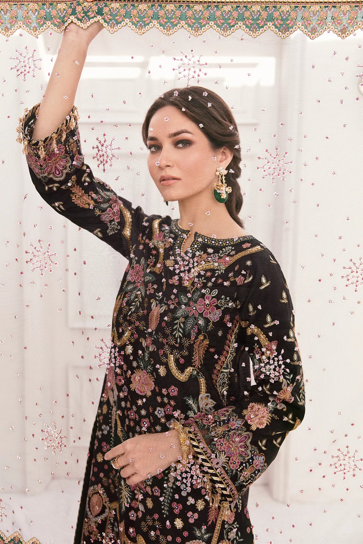 Baroque Chantelle Unstitched 3 Piece Embroidered Silk Suit Vol 11-04 Brand Mafia by Zonash